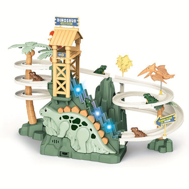 DinoLoop | Emocionante aventura de carrera - Pista de carreras de dinosaurios de doble bucle para niños